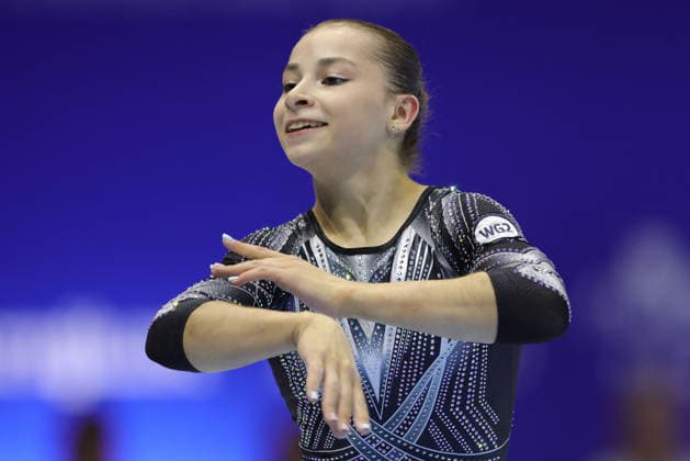 Anna Kalmykova, RUS, during qualification at 2026 Europeans in Zagreb; 13 08 2026;