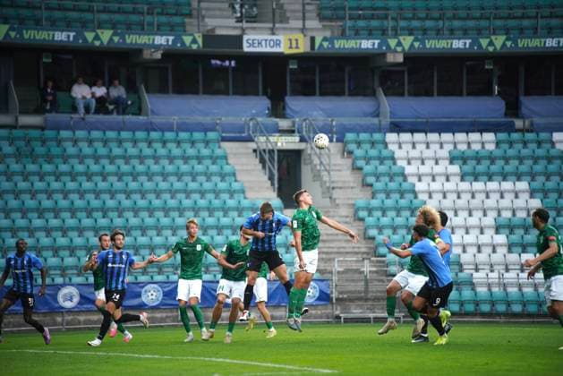 ESP: Flora Tallinn v Inter Escaldes challenge for a header during UEFA Conference League Q3 between Flora Tallinn v Inter Escaldes played at A. Le Coq Arena, Tallin on August 13, 2026 in Estonia Futbol Copyright: xAgenciaxLOFx
