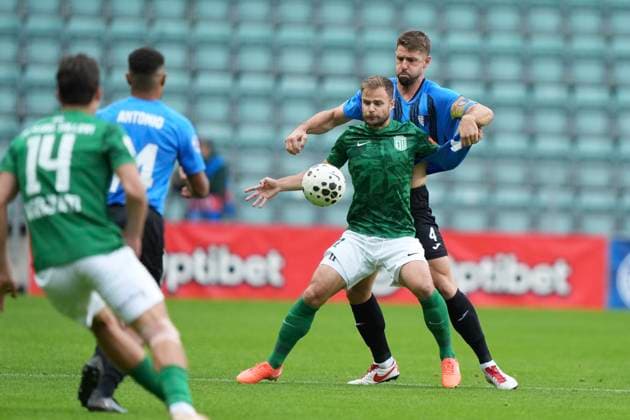ESP: Flora Tallinn v Inter Escaldes Danil Kuraksin of Flora battles for possession with Alex Sanchez of Inter during UEFA Conference League Q3 between Flora Tallinn v Inter Escaldes played at A. Le Coq Arena, Tallin on August 13, 2026 in Estonia Futbol Copyright: xAgenciaxLOFx