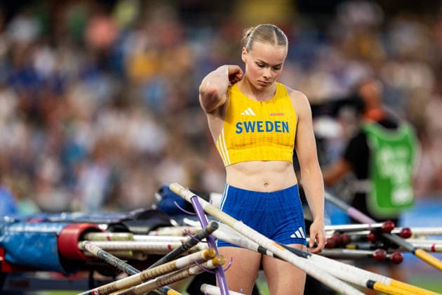 260813 Kajsa Roth of Sweden ahead of women™s pole vault finals during day 4 of the 2026 European Athletics Championships on August 13, 2026 in Birmingham. Photo: Mathias Bergeld BILDBYRAN kod MB MT1068 friidrott athletics friidrett friidrotts-em em friidretts-em 2026 european athletics championships 4 bbeng Copyright: MATHIASxBERGELD BB260813MB099