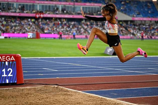 European Athletics Championships Birmingham 2026 - day 4 BIRMINGHAM, ENGLAND - AUGUST 13 : Guisse Saliyya (BEL) in action during the triple jump final on day 4 of the Birmingham 2026 European Athletics Championships on August 13, 2026 in Birmingham, England, 13 08 2026 Birmingham ENGLAND  Copyright: xTomasxSiskx
