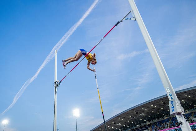 260813 Kajsa Roth of Sweden competes in women™s pole vault final during day 4 of the 2026 European Athletics Championships on August 13, 2026 in Birmingham. Photo: Mathias Bergeld BILDBYRAN kod MB MT1068 friidrott athletics friidrett friidrotts-em em friidretts-em 2026 european athletics championships 4 bbeng Copyright: MATHIASxBERGELD BB260813MB106