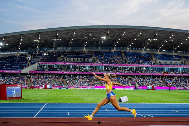 260813 Maja Askag of Sweden competes in women s triple jump final during day 4 of the 2026 European Athletics Championships on August 13, 2026 in Birmingham. Photo: Mathias Bergeld BILDBYRAN kod MB MT1068 friidrott athletics friidrett friidrotts-em em friidretts-em 2026 european athletics championships 4 bbeng Copyright: MATHIASxBERGELD BB260813MB109