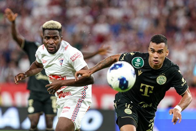 13.08.2026, Zabrze Liga Europy UEFA sezon 2026 27 runda III kwalifikacji, Gornik Zabrze - Ferencvaros Budapeszt - UEFA Europa League football Match season 2026 27 round III qualification Gornik Zabrze - Ferencvaros Budapest Nz. Taofeek Ismaheel Cadu Fot. Michal Chwieduk Arena Akcji NEWSPIX.PL --- newspix.pl