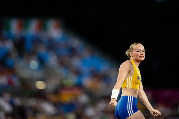 260813 Kajsa Roth of Sweden looks dejected in women™s pole vault final during day 4 of the 2026 European Athletics Championships on August 13, 2026 in Birmingham. Photo: Mathias Bergeld BILDBYRAN kod MB MT1068 friidrott athletics friidrett friidrotts-em em friidretts-em 2026 european athletics championships 4 bbeng depp Copyright: MATHIASxBERGELD BB260813MB121
