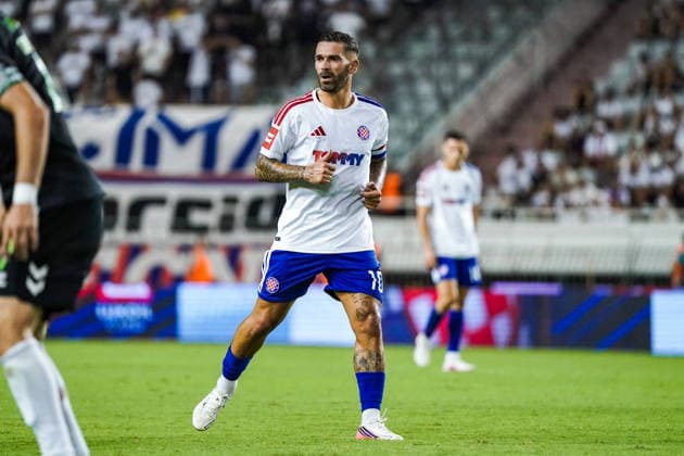 Fussball: Kroatien: UEFA Conference League Qualifikation 2026 2027 - 3. Runde, 13.08.2026 - HNK Hajduk Split (Kroatien) vs. FK Zalgiris Vilnius (Litauen) - Stadion Poljud (Split, Kroatien); Marko Livaja (Hajduk Split) Copyright: xLUKAxKOLANOVICx