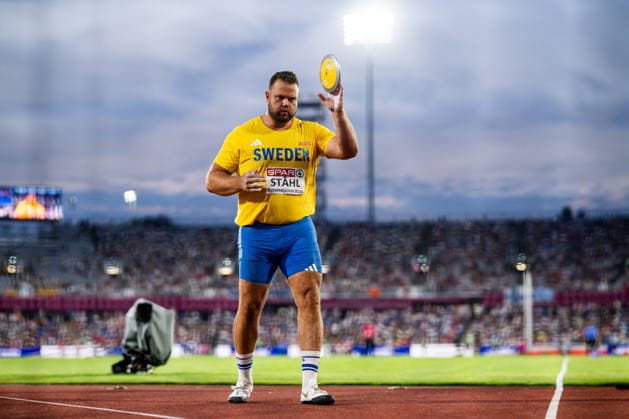 260813 Daniel Stahl of Sweden competes in men s discus throw final during day 4 of the 2026 European Athletics Championships on August 13, 2026 in Birmingham. Photo: Maxim Thore BILDBYRAN kod MT MT1068 friidrott athletics friidrett friidrotts-em em friidretts-em 2026 european athletics championships 4 bbeng Copyright: MAXIMxTHORE BB260813MT062