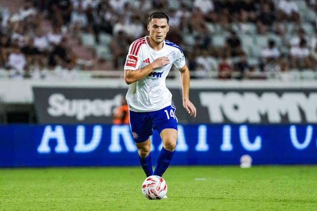 Fussball: Kroatien: UEFA Conference League Qualifikation 2026 2027 - 3. Runde, 13.08.2026 - HNK Hajduk Split (Kroatien) vs. FK Zalgiris Vilnius (Litauen) - Stadion Poljud (Split, Kroatien); Ron Raci (Hajduk Split) Copyright: xLUKAxKOLANOVICx