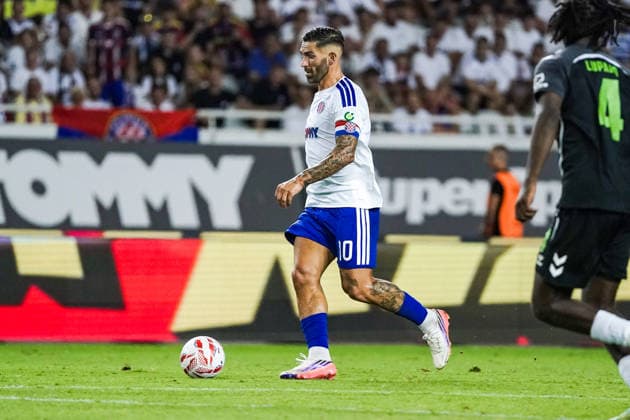 Fussball: Kroatien: UEFA Conference League Qualifikation 2026 2027 - 3. Runde, 13.08.2026 - HNK Hajduk Split (Kroatien) vs. FK Zalgiris Vilnius (Litauen) - Stadion Poljud (Split, Kroatien); Marko Livaja (Hajduk Split) Copyright: xLUKAxKOLANOVICx
