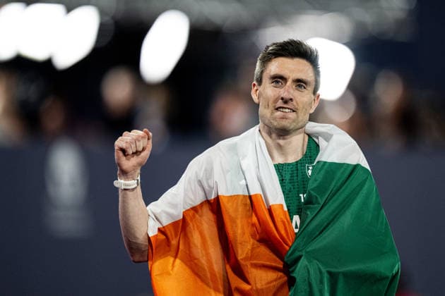 260813 Mark English of Ireland celebrates after men s 800 meter during day 4 of the 2026 European Athletics Championships on August 13, 2026 in Birmingham. Photo: Mathias Bergeld BILDBYRAN kod MB MT1068 friidrott athletics friidrett friidrotts-em em friidretts-em 2026 european athletics championships 4 bbeng Copyright: MATHIASxBERGELD BB260813MB154