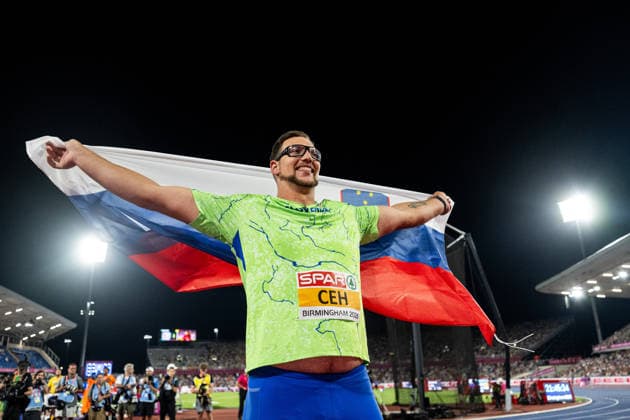 260813 Kristjan Ceh of Slovenia celebrates after the men s discus throw final during day 4 of the 2026 European Athletics Championships on August 13, 2026 in Birmingham. Photo: Mathias Bergeld BILDBYRAN kod MB MT1068 friidrott athletics friidrett friidrotts-em em friidretts-em 2026 european athletics championships 4 bbeng Copyright: MATHIASxBERGELD BB260813MB161