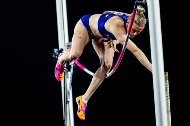 260813 Wilma Heltelä of Finaland competes in women™s pole vault final during day 4 of the 2026 European Athletics Championships on August 13, 2026 in Birmingham. Photo: Mathias Bergeld BILDBYRAN kod MB MT1068 friidrott athletics friidrett friidrotts-em em friidretts-em 2026 european athletics championships 4 bbeng Copyright: MATHIASxBERGELD BB260813MB164