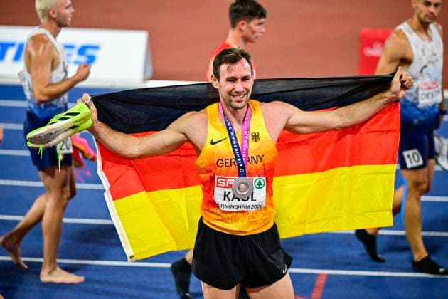 Niklas KAUL (Germany, USC Mainz, 100m DECATHLON Men) GBR, European Athletics Championships, Athletics, 13.08.2026, GBR, European Athletics Championships, Athletics, 13.08.2026, Birmingham Copyright: xEibnerxPressefoto JanxPapenfussx EP_JPS
