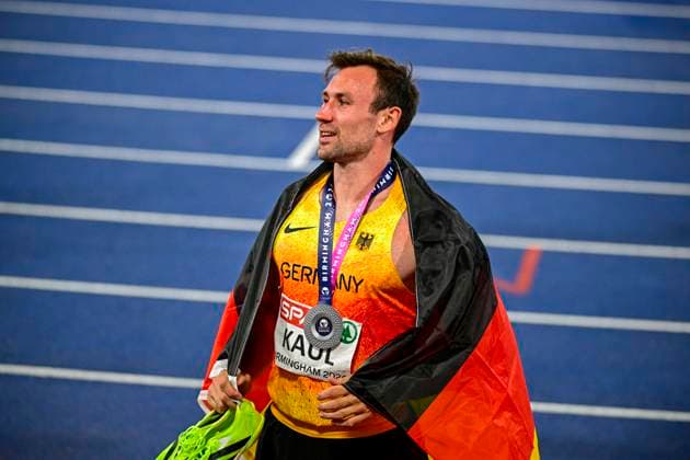 Niklas KAUL (Germany, USC Mainz, 100m DECATHLON Men) GBR, European Athletics Championships, Athletics, 13.08.2026, GBR, European Athletics Championships, Athletics, 13.08.2026, Birmingham Copyright: xEibnerxPressefoto JanxPapenfussx EP_JPS