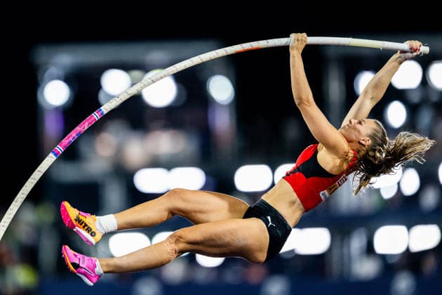 260813 Angelica Moser of Schweiz competes in women™s pole vault final during day 4 of the 2026 European Athletics Championships on August 13, 2026 in Birmingham. Photo: Mathias Bergeld BILDBYRAN kod MB MT1068 friidrott athletics friidrett friidrotts-em em friidretts-em 2026 european athletics championships 4 bbeng Copyright: MATHIASxBERGELD BB260813MB168