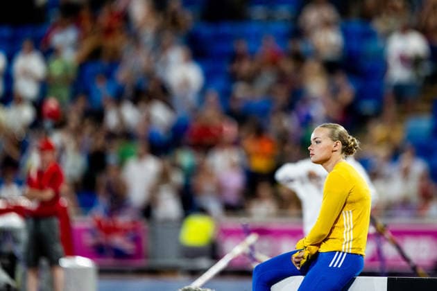 260813 Kajsa Roth of Sweden looks dejected after women™s pole vault final during day 4 of the 2026 European Athletics Championships on August 13, 2026 in Birmingham. Photo: Mathias Bergeld BILDBYRAN kod MB MT1068 friidrott athletics friidrett friidrotts-em em friidretts-em 2026 european athletics championships 4 bbeng Copyright: MATHIASxBERGELD BB260813MB169