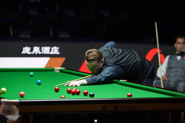 TAIYUAN, CHINA - AUGUST 14: Shaun Murphy of England plays a shot in the Quarterfinal match against Noppon Saengkham of Thailand on day 7 of the 2026 World Snooker Tour China Open at Taiyuan Binhe Sports Center on August 14, 2026 in Taiyuan, Shanxi Province of China.  Copyright: xTaixChengzhex 111659923712