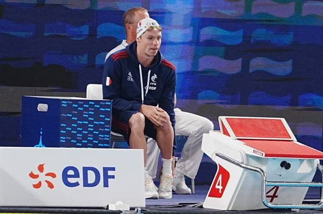 14 Aout European Aquatics Championships Paris 2026 Laurent Lairys MAXPPP - Marchand Leon of France During Heats 200 M Butterfly Men at the European Swimming Championships at the Greater Paris Metropolis Olympic Aquatics Centre in Paris (France) on August 14, 2026.Credit Laurent Lairys paris FRANCE  Copyright: xMAXPPPxLaurentxLairysx LLR202608146779 LLR202608146779