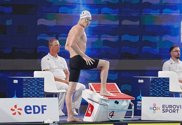 14 Aout European Aquatics Championships Paris 2026 Laurent Lairys MAXPPP - Marchand Leon of France During Heats 200 M Butterfly Men at the European Swimming Championships at the Greater Paris Metropolis Olympic Aquatics Centre in Paris (France) on August 14, 2026.Credit Laurent Lairys paris FRANCE  Copyright: xMAXPPPxLaurentxLairysx LLR202608146783 LLR202608146783