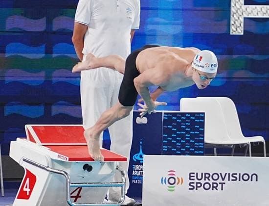 14 Aout European Aquatics Championships Paris 2026 Laurent Lairys MAXPPP - Marchand Leon of France During Heats 200 M Butterfly Men at the European Swimming Championships at the Greater Paris Metropolis Olympic Aquatics Centre in Paris (France) on August 14, 2026.Credit Laurent Lairys paris FRANCE  Copyright: xMAXPPPxLaurentxLairysx LLR202608146784 LLR202608146784