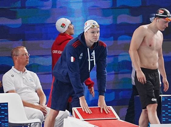 14 Aout European Aquatics Championships Paris 2026 Laurent Lairys MAXPPP - Marchand Leon of France During Heats 200 M Butterfly Men at the European Swimming Championships at the Greater Paris Metropolis Olympic Aquatics Centre in Paris (France) on August 14, 2026.Credit Laurent Lairys paris FRANCE  Copyright: xMAXPPPxLaurentxLairysx LLR202608146787 LLR202608146787