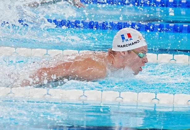 14 Aout European Aquatics Championships Paris 2026 Laurent Lairys MAXPPP - Marchand Leon of France During Heats 200 M Butterfly Men at the European Swimming Championships at the Greater Paris Metropolis Olympic Aquatics Centre in Paris (France) on August 14, 2026.Credit Laurent Lairys paris FRANCE  Copyright: xMAXPPPxLaurentxLairysx LLR202608146791 LLR202608146791