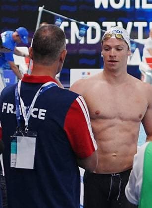 14 Aout European Aquatics Championships Paris 2026 Laurent Lairys MAXPPP - Marchand Leon of France During Heats 200 M Butterfly Men at the European Swimming Championships at the Greater Paris Metropolis Olympic Aquatics Centre in Paris (France) on August 14, 2026.Credit Laurent Lairys paris FRANCE  Copyright: xMAXPPPxLaurentxLairysx LLR202608146793 LLR202608146793