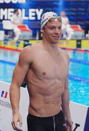 14 Aout European Aquatics Championships Paris 2026 Laurent Lairys MAXPPP - Marchand Leon of France During Heats 200 M Butterfly Men at the European Swimming Championships at the Greater Paris Metropolis Olympic Aquatics Centre in Paris (France) on August 14, 2026.Credit Laurent Lairys paris FRANCE  Copyright: xMAXPPPxLaurentxLairysx LLR202608146795 LLR202608146795