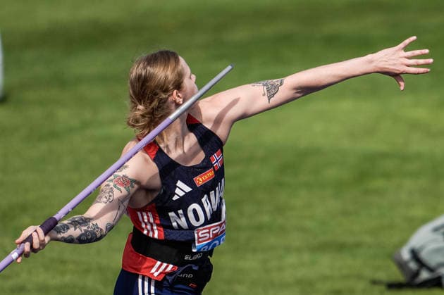 2026 European Athletics Outdoor Championships, Day 5, Birmingham, England, August 14, 2026. Sigrid Borge in the women’s javelin qualifying round during the 2026 European Athletics Championships at Alexander Stadium in Birmingham on Friday. Photo: Beate Oma Dahle, NTB, Birmingham, England. EDITORIAL USE ONLY. RESTRICTED USE FOR BETTING COMPANIES.  Copyright: xBeatexOmaxDahlex xNTBx