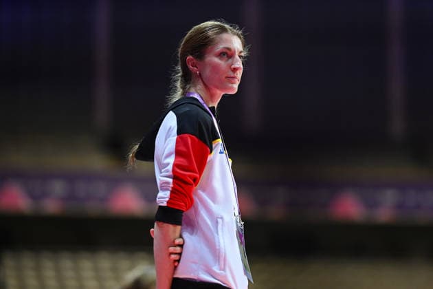 Sport Bilder des Tages Camilla Pfeffer (Cheftrainerin Gruppe Deutschland) Weltmeisterschaften Rhythmische Sportgymnastik - Podiumstraining 14.08.2026 Weltmeisterschaften Rhythmische Sportgymnastik - Podiumstraining 14.08.2026, Frankfurt Copyright: xEibner-Pressefoto xHoepnerx EP_PHR