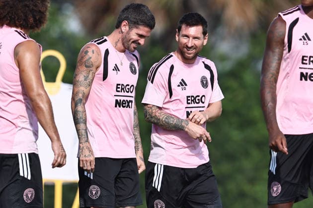 FORT LAUDERDALE, FL - AUGUST 14: Lionel Messi (10) of Inter Miami CF is seen at an Inter Miami Training Session at Florida Blue Training Center on August 14, 2026 in Fort Lauderdale, Florida. (Photo by Chris Arjoon Icon Sportswire) SOCCER: AUG 14 Inter Miami CF Training EDITORIAL USE ONLY Icon26081400000015