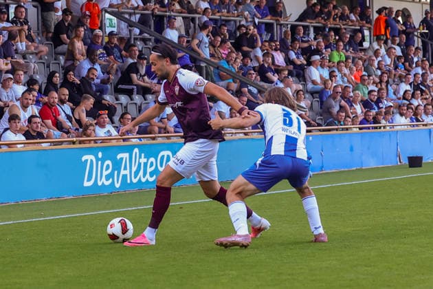 2026_08_14 , Hertha BSC II vs BFC Dynamo, Regionalliga 2026 2027 , Spieltag 5 Rufat Dadashov (BFC Dynamo, 10), Sebastian Weiland (Hertha BSC II, 31) Berlin Berlin Germany