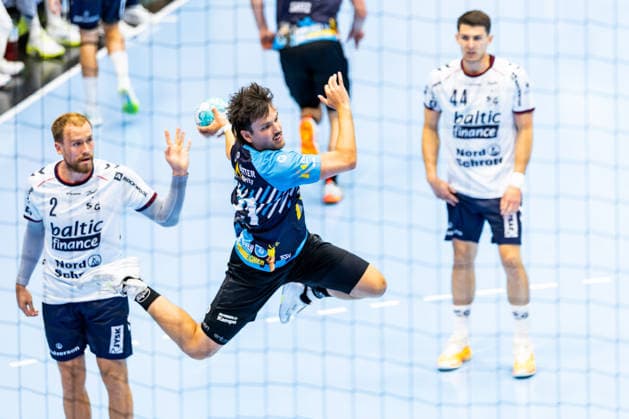 14.08.2026, GER, Handball, Maenner, Saison 26 27, Wartburg-Cup presented by Koetter Security, ThSV Eisenach - SG Flensburg-Handewitt Moritz Ende (ThSV Eisenach,21) 99817 Eisenach Werner-Assmann-Halle Am Sportp Thueringen Deutschland