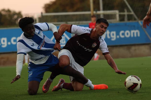 2026_08_14 , Hertha BSC II vs BFC Dynamo, Regionalliga 2026 2027 , Spieltag 5 Enoch Oluwajimi Adetokunbo Adelenu (Hertha BSC II, 30), Ben Meyer Noack (BFC Dynamo, 07) Berlin Berlin Germany