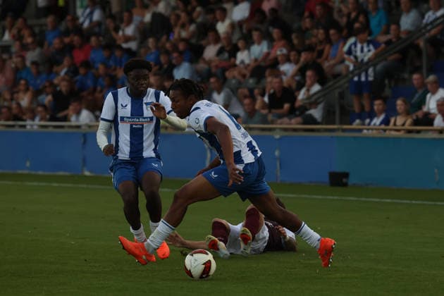 2026_08_14 , Hertha BSC II vs BFC Dynamo, Regionalliga 2026 2027 , Spieltag 5 v.l.n.r. Enoch Oluwajimi Adetokunbo Adelenu (Hertha BSC II, 30), Jermaine Ngwa (Hertha BSC II, 06) Berlin Berlin Germany
