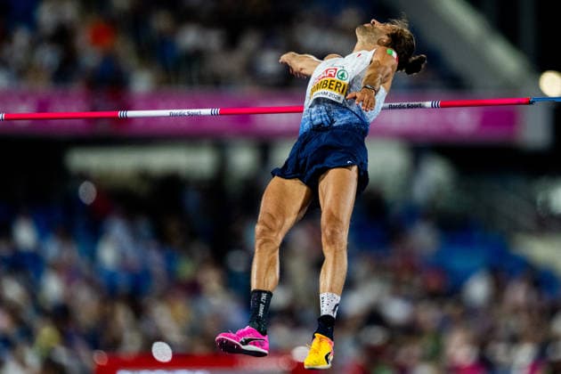 260814 Gianmarco Tamberi of Italy competes in men s high jump final during day 5 of the 2026 European Athletics Championships on August 14, 2026 in Birmingham. Photo: Mathias Bergeld BILDBYRAN kod MB MT1070 friidrott athletics friidrett friidrotts-em em friidretts-em 2026 european athletics championships day 5 bbeng Copyright: MATHIASxBERGELD BB260814MB127