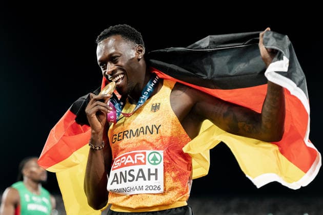 Owen Ansah (Hamburger SV, 200m Maenner), GBR, Leichtathletik, Athletics, European Athletics Championships 2026, Leichtathletik Europameisterschaft 2026, Birmingham 2026, 09.08.2026, GBR, Leichtathletik, Athletics, European Athletics Championships 2026, Leichtathletik Europameisterschaft 2026, Birmingham 2026, 09.08.2026 Birmingham Copyright: xStefanxMayerx EP_SMR