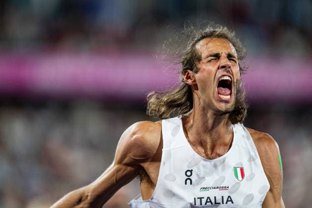 260814 Gianmarco Tamberi celebrates after men s high jump final during day 5 of the 2026 European Athletics Championships on August 14, 2026 in Birmingham. Photo: Mathias Bergeld BILDBYRAN kod MB MT1070 friidrott athletics friidrett friidrotts-em em friidretts-em 2026 european athletics championships day 5 bbeng jubel Copyright: MATHIASxBERGELD BB260814MB135