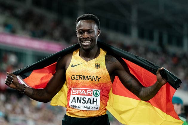 Owen Ansah (Hamburger SV, 200m Maenner), GBR, Leichtathletik, Athletics, European Athletics Championships 2026, Leichtathletik Europameisterschaft 2026, Birmingham 2026, 09.08.2026, GBR, Leichtathletik, Athletics, European Athletics Championships 2026, Leichtathletik Europameisterschaft 2026, Birmingham 2026, 09.08.2026 Birmingham Copyright: xStefanxMayerx EP_SMR