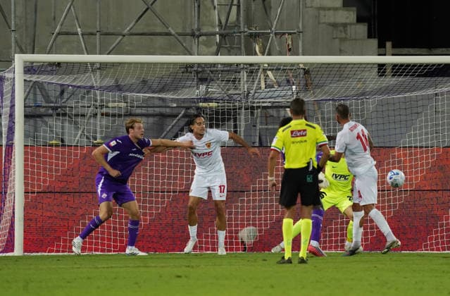 Celebrities Fiorentina s .Moise Keane make a score goal of 2-0 ........during the round of 32 of the 2026 27 Frecciarossa Italian Cup between Fiorentina vs Benevento at Artemio Franchi Stadium in Florence Italy, Friday, August 14 2026, - Soccer.  Copyright: xAlessandroxLaxRocca-LaPressex