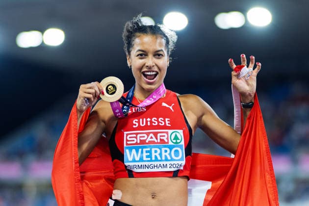 BIRMINGHAM, UNITED KINGDOM - AUGUST 14: Audrey Werro of Switzerland wins the Gold Medal in the Women s 800m during the European Athletics Championships at Alexander Stadium on August 14, 2026 in Birmingham, United Kingdom. England United Kingdom Copyright: xBEAUTIFULxSPORTS TobiasxLacknerx