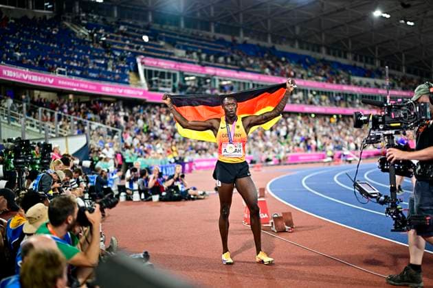 Owen ANSAH (Germany, Hamburger SV, 200m Men) GBR, European Athletics Championships, Athletics, 14.08.2026, GBR, European Athletics Championships, Athletics, 14.08.2026, Birmingham Copyright: xEibnerxPressefoto JanxPapenfussx EP_JPS