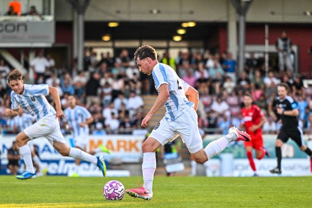 14.08.2026, GER, Fußball, Herren, RL Bayern, FC Memmingen vs TSV 1860 München Lance Fiedler (München, 47) Memmingen e-con ArenaPark Bayern Deutschland Copyright: xNordphotox xHafnerx