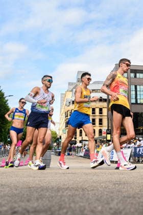 260815 Perseus Karlström of Sweden competes in men s half marathon race walk during day 6 of the 2026 European Athletics Championships on August 15, 2026 in Birmingham. Photo: Mathias Bergeld BILDBYRAN kod MB MT1071 friidrott athletics friidrett friidrotts-em em friidretts-em 2026 european athletics championships day 6 bbengc kappgang race walk gang sweden sverige Copyright: MATHIASxBERGELD BB260815MB011