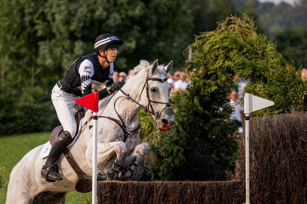 260815 Clarke Johnstone of New Zealand with horse Rocket Man compete in the Eventing Cross-Country during day 5 of the 2026 FEI World Championships on August 15, 2026 in Aachen. Photo: Emma Wallskog BILDBYRAN kod EW EW0685 ridsport equestrian rid-vm 2026 2026 fei world championships bbeng ridsport-vm fälttävlan eventing terrängritt terräng skada blod Copyright: EMMAxWALLSKOG BB260815EW002
