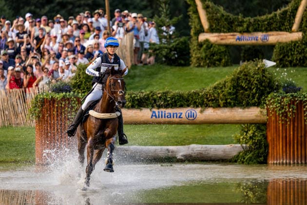 260815 Sofia Sjöborg of Sweden with horse Bryjamolga van het Marienshof compete in the Eventing Cross-Country during day 5 of the 2026 FEI World Championships on August 15, 2026 in Aachen. Photo: Emma Wallskog BILDBYRAN kod EW EW0685 ridsport equestrian rid-vm 2026 2026 fei world championships bbeng ridsport-vm fälttävlan eventing terrängritt terräng sweden sverige Copyright: EMMAxWALLSKOG BB260815EW014