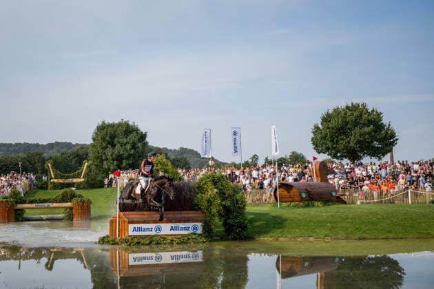 260815 Splinter Bergsma of Netherlands with horse Vigo Key compete in the Eventing Cross-Country during day 5 of the 2026 FEI World Championships on August 15, 2026 in Aachen. Photo: Emma Wallskog BILDBYRAN kod EW EW0685 ridsport equestrian rid-vm 2026 2026 fei world championships bbeng ridsport-vm fälttävlan eventing terrängritt terräng Copyright: EMMAxWALLSKOG BB260815EW022