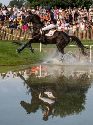 260815 Splinter Bergsma of Netherlands with horse Vigo Key compete in the Eventing Cross-Country during day 5 of the 2026 FEI World Championships on August 15, 2026 in Aachen. Photo: Emma Wallskog BILDBYRAN kod EW EW0685 ridsport equestrian rid-vm 2026 2026 fei world championships bbeng ridsport-vm fälttävlan eventing terrängritt terräng Copyright: EMMAxWALLSKOG BB260815EW024
