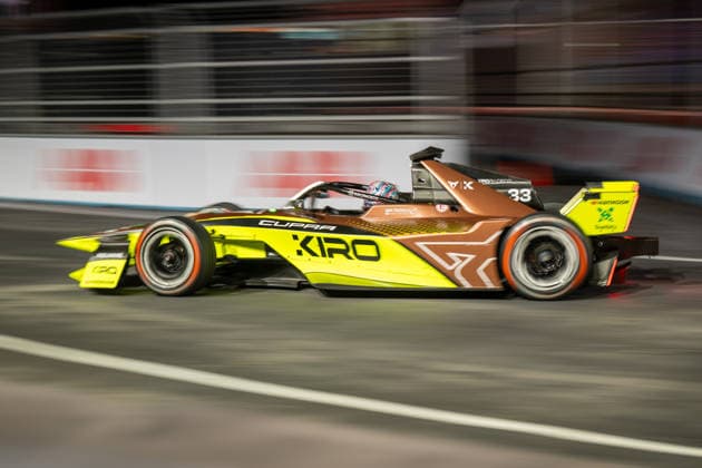 Dan Ticktum driving for the CUPRA KIRO Formula E Team during free practice in the London E-Prix at the ExCel Centre, London Docklands, UK on 15 August 2026. Copyright: xPhilxHutchinsonx 45350008