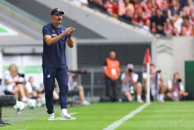 Stefan Kleineheismann (TSG Hoffenheim II) gestikuliert, Gestik waehrend des Spiels der 3. Liga zwischen Fortuna Duesseldorf und TSG 1899 Hoffenheim II, Merkur Spiel-Arena am 15. August 2026 in Duesseldorf, Deutschland. (Foto von Oliver Kaelke DeFodi Images) +++ Stefan Kleineheismann (TSG Hoffenheim II) gestures during the 3. Liga match between Fortuna Duesseldorf and TSG 1899 Hoffenheim II at Merkur Spiel-Arena on August 15, 2026 in Dusseldorf, Germany. (Photo by Oliver Kaelke DeFodi Images) DFB DFL REGULATIONS PROHIBIT ANY USE OF PHOTOGRAPHS AS IMAGE SEQUENCES AND OR QUASI-VIDEO. (Photo by Oliver Kaelke DeFodi Images) -